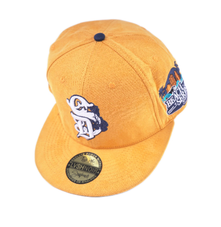 “Mustard Poppy” Yellow Suede Snapback