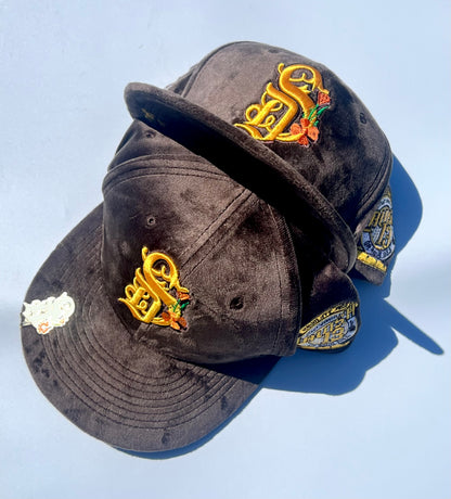 “SD Natives” Brown Velvet Snapback