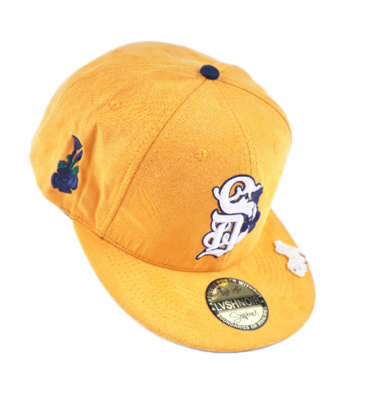 “Mustard Poppy” Yellow Suede Snapback