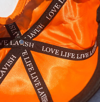 Backless “The Orange Royal” Suede Snapback